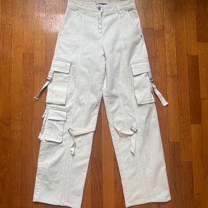 Bluemarine Off White/Bone Colored Cargo Pants with Hardware Size 2/4